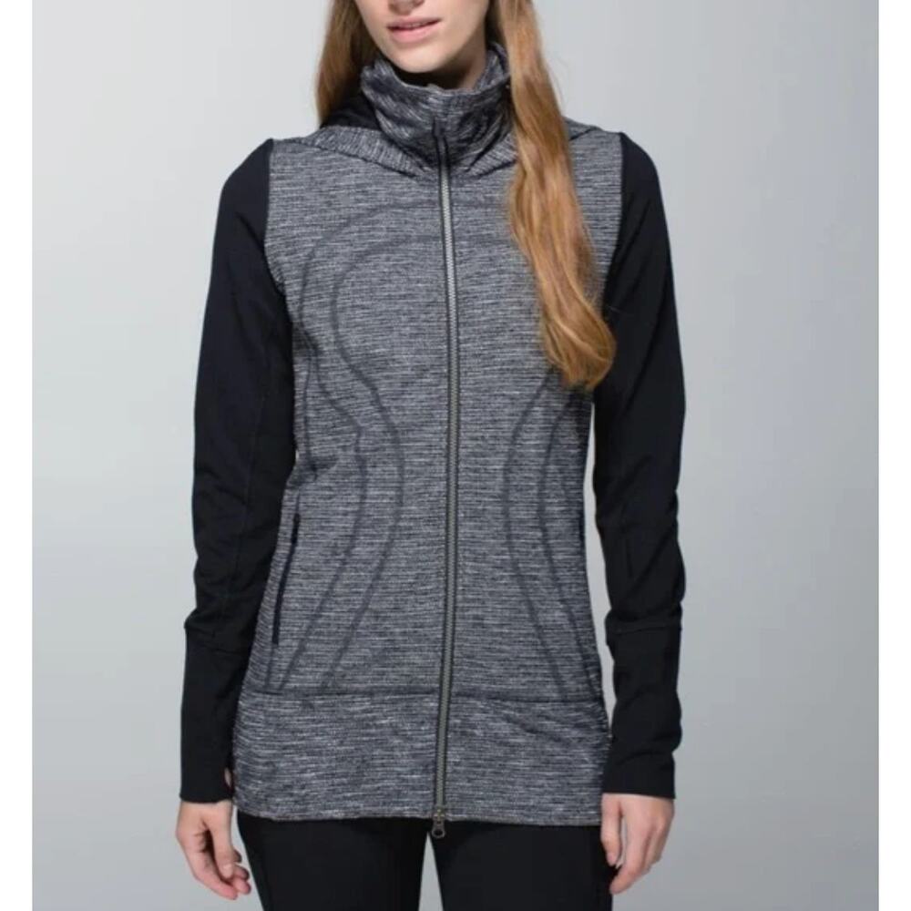 Lululemon Stride Jacket II in Heathered Black size 8